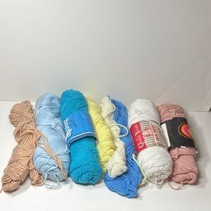 Vintage Yarn Collection - Blue, Yellow, White, Beige